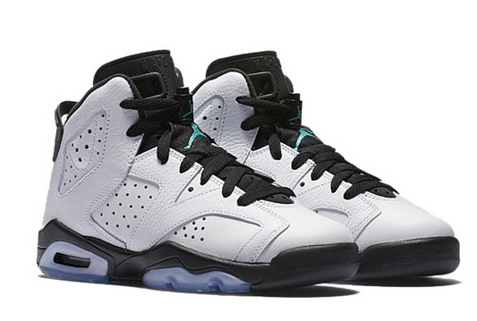 Air Jordan 6 GS Hyper Jade Black White Shoes